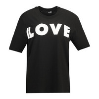 LOVE MOSCHINO 莫斯奇诺 黑色圆领短袖T恤衫 M 4 732 4M M 3876 C74 XL 男款