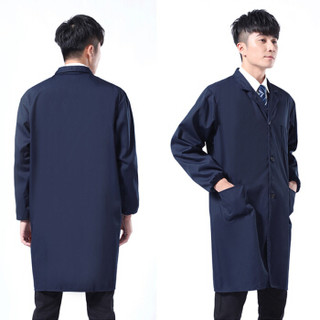 冰禹 BY-5050 加厚涤棉蓝大褂 工作服定制搬运劳保服 长袖防尘服 工厂罩衣 高密度气质灰 中号（170-180）
