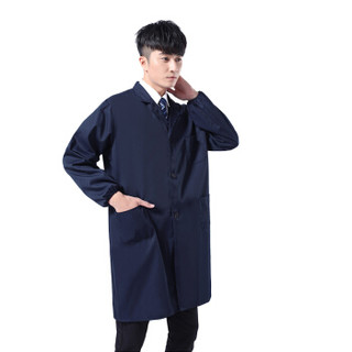 冰禹 BY-5050 加厚涤棉蓝大褂 工作服定制搬运劳保服 长袖防尘服 工厂罩衣 高密度气质灰 中号（170-180）