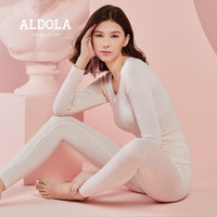 雅黛俪秋衣秋裤女甜美舒适修身薄款塑身美体保暖内衣套装DYS91913 浅粉 M-XL