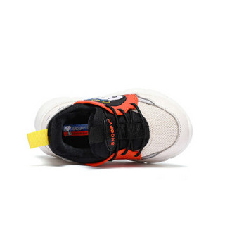 史努比（SNOOPY）童鞋男童棉鞋 加绒保暖运动鞋 S914A2725米色26