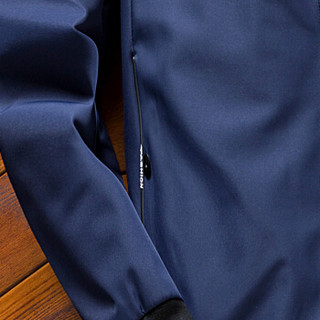 南极人（Nanjiren）夹克男2019冬季新款加绒经典款棒球领时尚外套 NJR8001R 深蓝色 4XL码