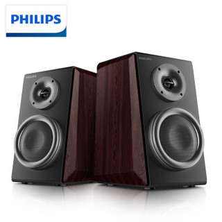 飞利浦 PHILIPS MMS8000 HIFI有源2.0音响笔记本电脑台式低音炮蓝牙音箱书架音箱