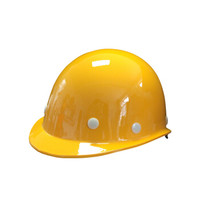 普达6013盔式玻璃钢安全帽 工地工程工业建筑电力施工防砸抗冲击防护帽 领导监理 黄色 定制