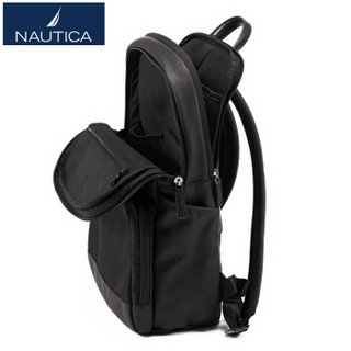 诺帝卡（NAUTICA） 双肩包男女士潮16.5英寸电脑包大容量笔记本包休闲时尚出差旅行书包商务背包 10400107 黑