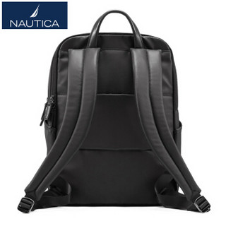 诺帝卡（NAUTICA） 双肩包男女士潮16.5英寸电脑包大容量笔记本包休闲时尚出差旅行书包商务背包 10400107 黑