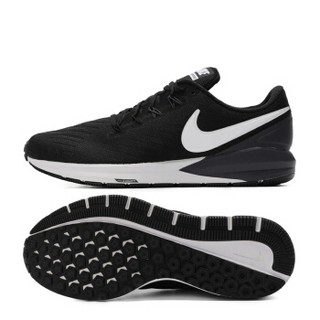 耐克NIKE 男子 跑步鞋 NIKE AIR ZOOM STRUCTURE 22 运动鞋 AA1636-002 黑色 40码