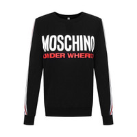 MOSCHINO UNDERWEAR 莫斯奇诺 女士黑色字母印花图案棉质圆领套头卫衣 Z A1712 9001 0555 S码