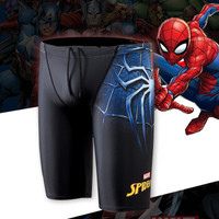 迪士尼 DISNEY 泳裤 漫威正版授权 男士及膝五分温泉游泳裤 男士泳衣 蜘蛛侠 L