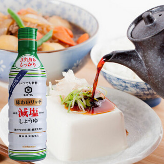 日本原装进口 龟甲万 万字鲜榨减盐酱油 寿喜锅牛肉饭酱油调味料汁450ml