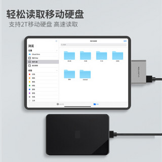 蓝盛 Type-C扩展坞新款iPad Pro拓展坞 苹果mac华为笔记本电脑转换器 安卓手机OTG转接头接U盘TF/SD读卡器