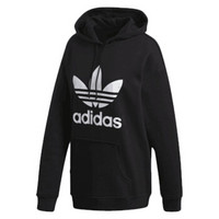 adidas 阿迪达斯 女子 三叶草系列 TRF HOODIE 运动 套头衫 FM3307 黑色/白 XS码