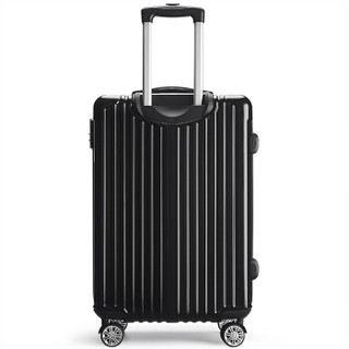 爱登堡 双杆万向轮拉杆箱旅行箱登机箱 DX965001-20B 商务黑 20英寸
