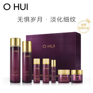 欧蕙（OHUI）时光菁纯焕颜系列7件套(340ml)(精华露+乳+眼霜+面霜)改善皱纹 补水保湿 护肤品 韩国进口