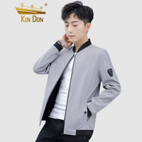 金盾（KIN DON）夹克 新款男士外套潮流帅气青年休闲夹克217-JK618灰色2XL