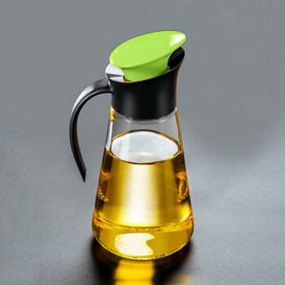 诺派（NUOPAI）自动开合玻璃油壶 550ml绿色 防漏油瓶油罐醋酱油瓶 厨房用品家用装油瓶 自动滑盖油壶 C6463