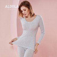 雅黛俪保暖内衣秋衣秋裤女蝴蝶结甜美舒适薄款打底塑身美体套装DYS91912 蓝色 M-XL