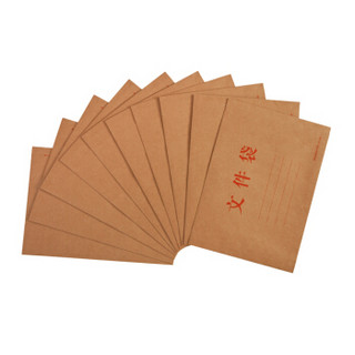 齐心（COMIX）AP-120 本色纯木浆牛皮纸 文件袋 A4 横式 10个/套