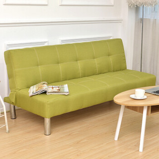 L&S 沙发床 两用折叠双人沙发 多功能双人沙发椅 S10绿色亚麻