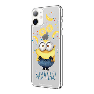咪咕 苹果11手机壳iphone11保护套 小黄人正版硅胶全包防摔手机壳 Banana透明