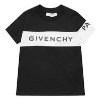 GIVENCHY KIDS 纪梵希 奢侈品童装 19秋冬新款 男童黑白拼色棉T恤 H25138/09B 8A/8岁/126cm