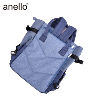 anello 时尚高密手提两用双肩背包女电脑包男C2651 牛仔蓝拼接