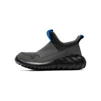 斯凯奇（Skechers）男童休闲鞋 时尚轻便一脚套 魔术贴舒适儿童运动鞋 97691L 炭灰色/黑色 35