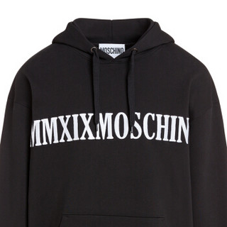 MOSCHINO 莫斯奇诺 黑色带帽logo标长袖运动衫 2 A 1707 5227 1555 46 男款