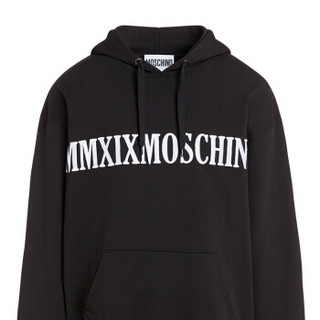 MOSCHINO 莫斯奇诺 黑色带帽logo标长袖运动衫 2 A 1707 5227 1555 46 男款