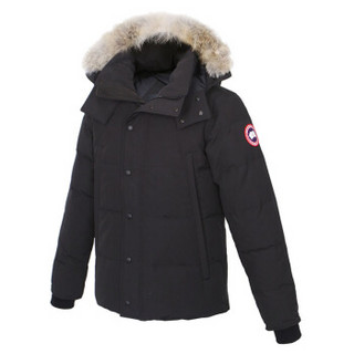 CANADA GOOSE 男士黑色Wyndham 派克大衣中长款羽绒服 3808MA 61  XL