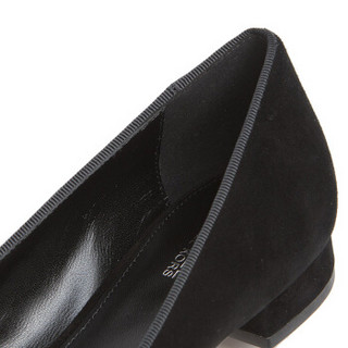 MICHAEL KORS 迈克 科尔斯 MK 女士黑色反绒羊皮低跟鞋 40R9MAFP2S BLACK 6