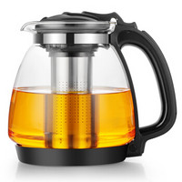 紫丁香 1.35L耐热玻璃茶壶不锈钢可拆洗过滤内胆加厚玻璃花茶壶S825-1