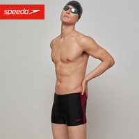 Speedo/速比涛 男士泳衣 浮享系列男子平角泳裤轻舒透气 抗氯修身8127834577黑色/红色36