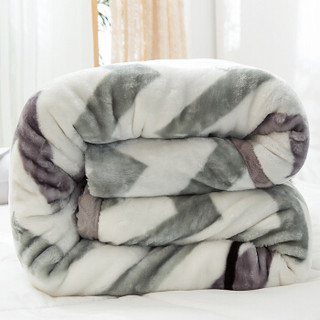九洲鹿 毛毯家纺 双层盖毯加大加厚拉舍尔毛毯 秋冬保暖厚毯子床单冬季空调毯盖毯 约3.6斤 150*200cm
