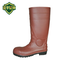 雷克兰 Lakeland R-2-49 耐油耐酸碱腐蚀包钢头防砸防刺穿 可定制雷克兰高筒防化靴 CE认证 亮棕 亮棕 45