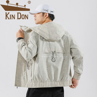 金盾（KIN DON）夹克 男2019秋季新款青年休闲百搭时尚韩版潮流长袖外套 mendao9662 灰色 M