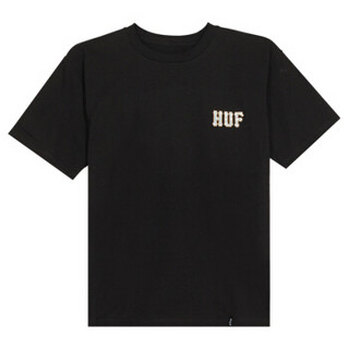 HUF 男士黑色短袖T恤 TS00575-BLACK-L