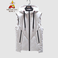 稻草人（MEXICAN）棉衣马甲男连帽2019秋冬新款韩版潮流青年无袖背心外套男坎肩加厚保暖棉服男装 白色 4XL