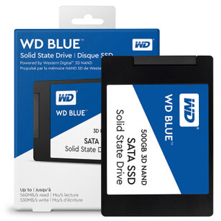 Western Digital 西部数据 蓝盘 机械硬盘 2TB +固态硬盘 500GB 套装