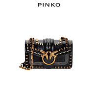 PINKO2019秋冬新品复古铆钉迷你飞鸟包燕子包1P21J5Y5W4