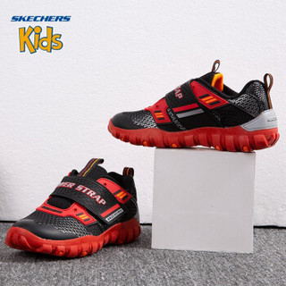 斯凯奇（Skechers）青少年男童运动鞋97870L 黑色/红色 27.5