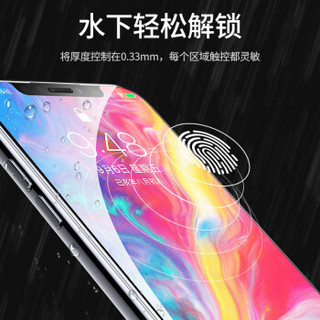 绿联 iPhone11/XR钢化膜 通用苹果iPhone11/xr手机高清保护贴膜 防摔抗指纹全覆盖6.1英寸前膜80461