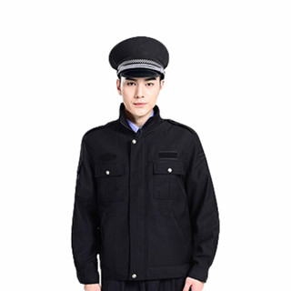 劳保佳 保安工作服 作训服 藏青保安服 工装 特勤服 物业安保执勤制服 春秋保安套装 藏青西服款 190 可定制