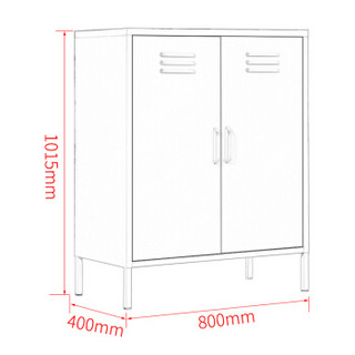 中伟更衣柜矮柜北欧餐边柜储物柜收纳柜钢制电视柜薄荷绿