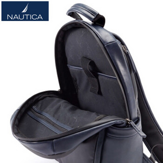 诺帝卡（NAUTICA）双肩包男女士潮16英寸电脑包大容量笔记本包休闲时尚出差旅行书包商务背包 10400113 蓝