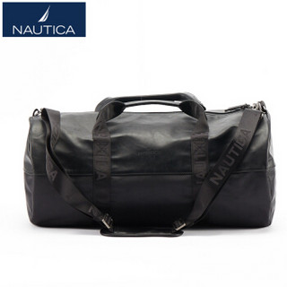 诺帝卡（NAUTICA）手提健身包男商务系列潮流时尚大容量手提行李包单肩斜跨旅行包20英寸 10600105 黑