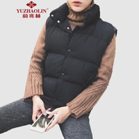 俞兆林（YUZHAOLIN） 马甲男2019秋冬季外套新款保暖背心修身韩版休闲马夹立领马甲 A249/W06 黑色 2XL