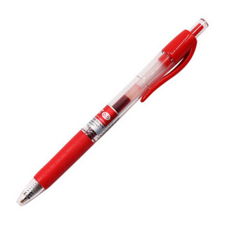 韩国东亚（DONG-A）0.5mm按制中性笔 学生水笔签字笔 U-KNOCK办公笔 红色 单支装