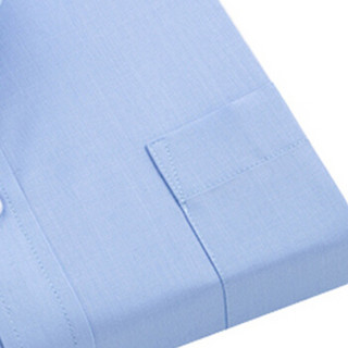卡帝乐鳄鱼（CARTELO）短袖衬衫 2019夏季新款男士时尚百搭纯色方领短袖衬衣QT2022-D80 D09蓝M