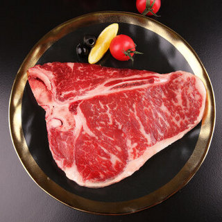 龙江和牛 T骨A2原切牛排400g/袋 元盛牛肉 谷饲